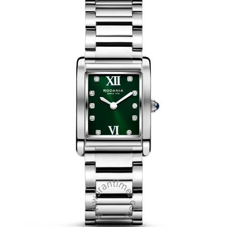 ساعت مچی زنانه کلاسیک تمام استیل، نگین دار، موتور سوئیسی