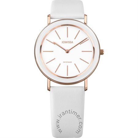 ساعت مچی زنانه کلاسیک بند چرم طبیعی، موتور Ronda Swiss، رنگ PVD