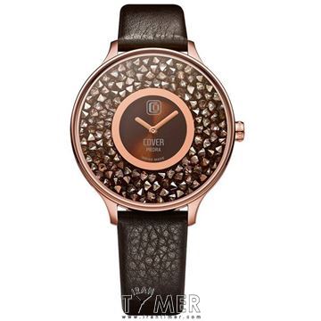 ساعت مچی زنانه کلاسیک بند چرمی، نگین دار