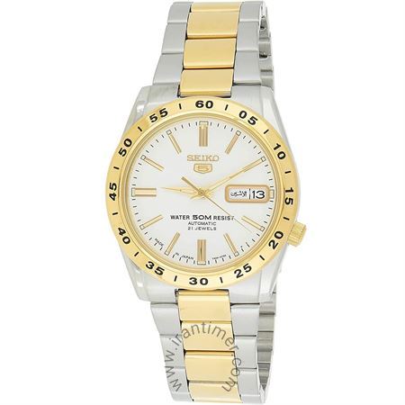 ساعت مچی مردانه کلاسیک تمام استیل، نمایش تاریخ و روز، اتوماتیک، 21 عدد سنگ قیمتی داخل موتور