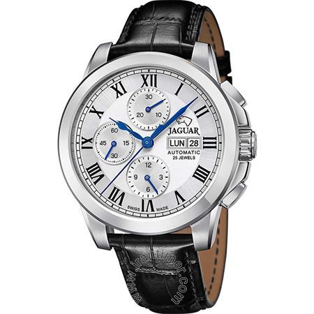 ساعت مچی مردانه کلاسیک بند چرم طبیعی، کرونوگراف، نمایش تاریخ و روز، اتوماتیک، 26 عدد سنگ قیمتی داخل موتور