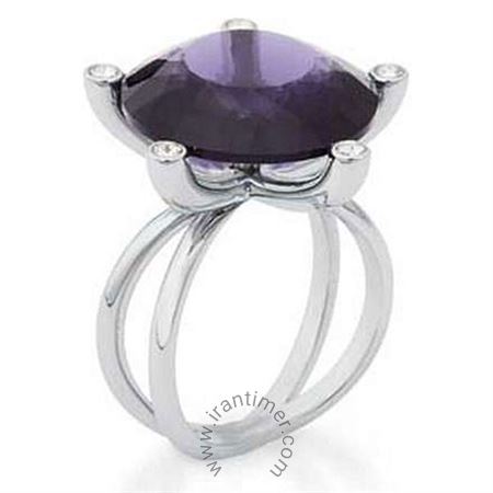 ساعت مچی انگشتر زنانه فشن تمام استیل، نگین درشت