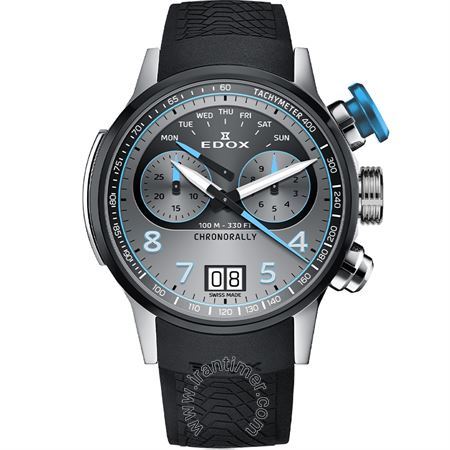 ساعت مچی مردانه اسپرت بند پلاستیکی، کالیبر موتور 38s (Ronda 8020 N)