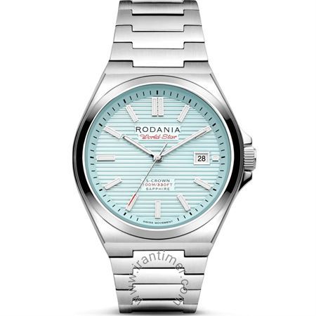 ساعت مچی مردانه کلاسیک تمام استیل، نمایش تاریخ، موتور سوئیسی