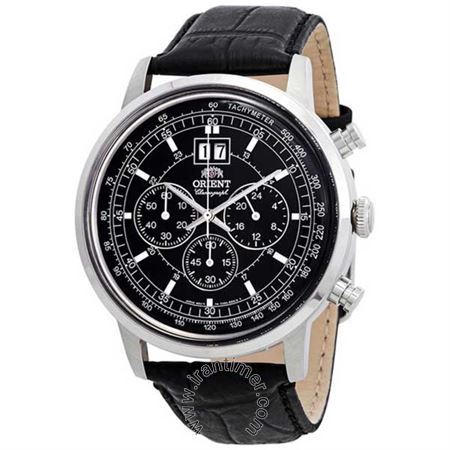 ساعت مچی مردانه کلاسیک بند چرم طبیعی، کرونوگراف، نمایش تاریخ بزرگ، نمایش 24 ساعت شبانه روز، سرعت سنج