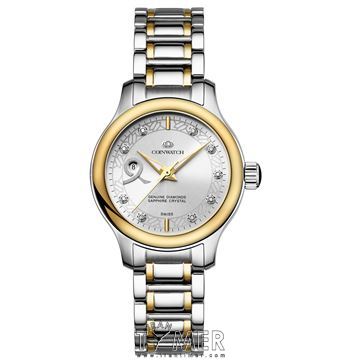 ساعت مچی زنانه کلاسیک تمام استیل، نمایش تاریخ، برلیان دار، ست، رنگ PVD