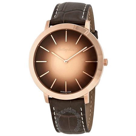 ساعت مچی مردانه کلاسیک بند چرم طبیعی، Ronda Caliber 762، رنگ PVD