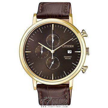 ساعت مچی مردانه کلاسیک بند چرم طبیعی، کرونوگراف، نمایش تاریخ