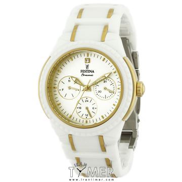 ساعت مچی زنانه فشن کلاسیک بند سرامیکی ، نگین دار، نمایش تاریخ کامل