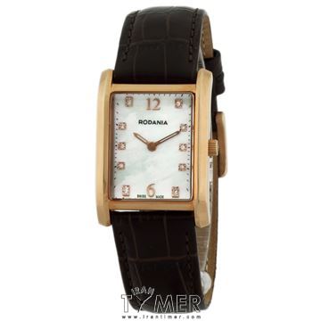 ساعت مچی زنانه کلاسیک بند چرمی، نگین دار