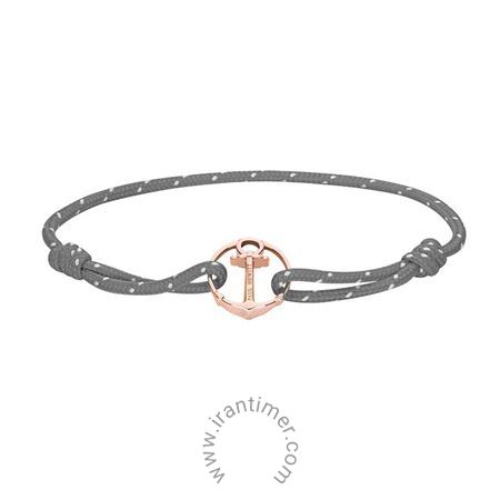 ساعت مچی دستبند مردانه و زنانه اسپرت پارچه و استیل، تنظیم بند با استفاده از گره های دستبند