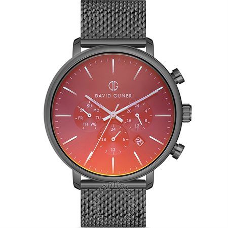 ساعت مچی مردانه کلاسیک بند استیل، نمایش تاریخ کامل، دو زمانه