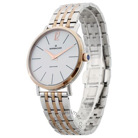 ساعت مچی مردانه کلاسیک تمام استیل، رنگ PVD، ست