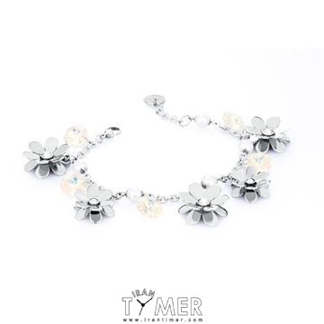 ساعت مچی دستبند زنانه کلاسیک فشن تمام استیل، نگین دار، مروارید دار