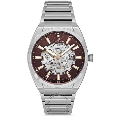 ساعت مچی مردانه کلاسیک بند استیل، اسکلتون