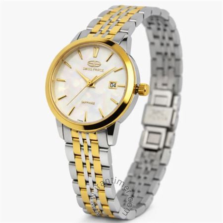 قیمت و خرید ساعت مچی زنانه سوئیس پرنس(Swiss Prince) مدل 2026-WOMEN-SHELLYWHITE-GOLD کلاسیک | اورجینال و اصلی