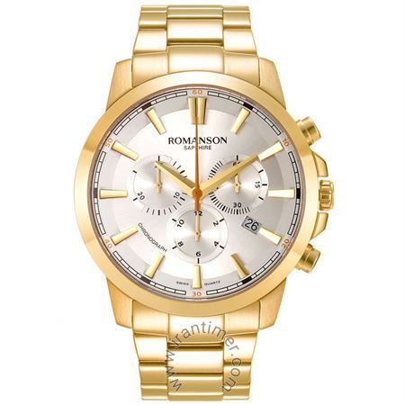 ساعت مچی مردانه کلاسیک تمام استیل، کرونوگراف، نمایش تاریخ