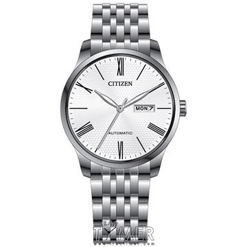 ساعت مچی مردانه کلاسیک تمام استیل، نمایش تاریخ و روز، اتوماتیک، سنگ قیمتی داخل موتور