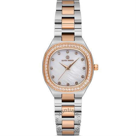 ساعت مچی زنانه فشن بند استیل، نگین دار