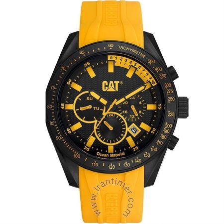 ساعت مچی مردانه اسپرت تمام پلاستیک، نمایش تاریخ کامل، دو زمانه، سرعت سنج