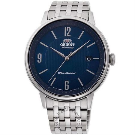 ساعت مچی مردانه کلاسیک تمام استیل، نمایش تاریخ، اتوماتیک، سنگ قیمتی داخل موتور