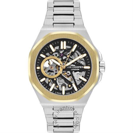 ساعت مچی مردانه کلاسیک بند استیل، اسکلتون، اتوماتیک، سنگ قیمتی داخل موتور