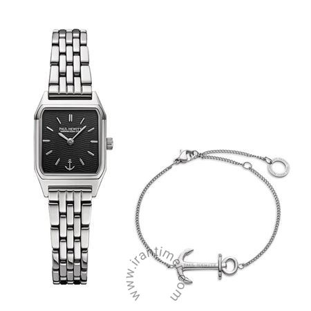 ساعت مچی زنانه کلاسیک تمام استیل، خود شارژ، همراه با دستبند ست