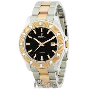 ساعت مچی زنانه کلاسیک تمام استیل ، نمایش تاریخ ، نگین دار