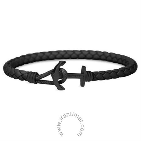 ساعت مچی دستبند مردانه اسپرت چرم طبیعی و استیل