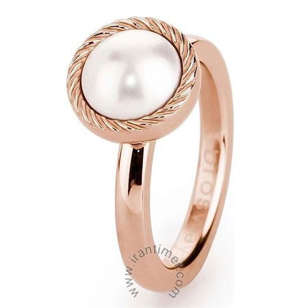 ساعت مچی انگشتر زنانه فشن تمام استیل، مروارید دار