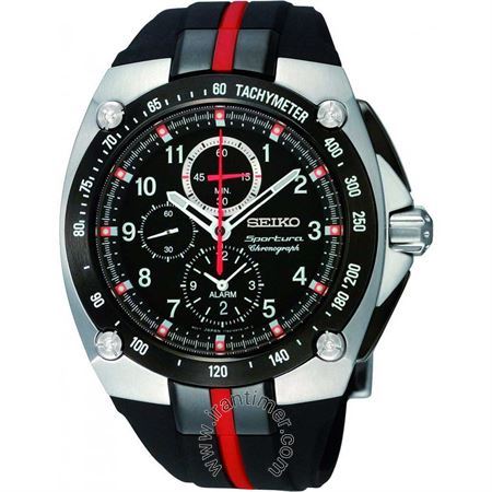 ساعت مچی مردانه اسپرت بند پلاستیکی، کرونوگراف، نمایش تاریخ، زنگ هشدار، سرعت سنج