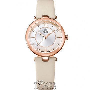 ساعت مچی زنانه کلاسیک فشن بند چرم طبیعی، نگین سواروسکی، رنگ PVD، شیشه معدنی K1 با پوشش یاقوت کبود