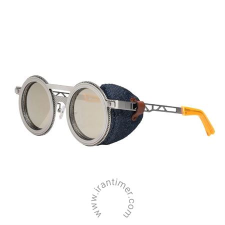 عینک آفتابی عینک زنانه اسپرت، جنس دسته و فریم استیل و استات، همراه با چرم با روکش پارچه
