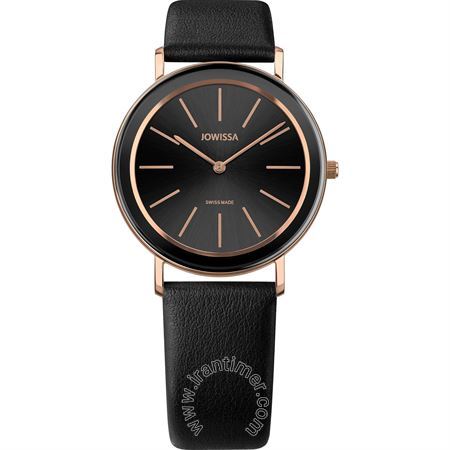 ساعت مچی زنانه کلاسیک بند چرم طبیعی، موتور Ronda Swiss، رنگ PVD