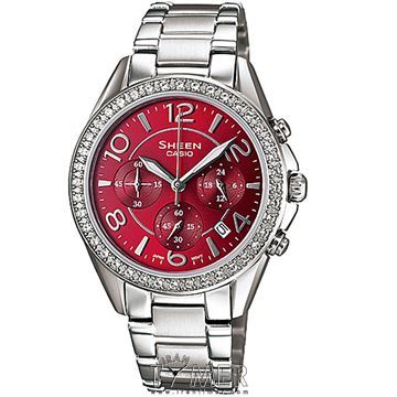 ساعت مچی زنانه فشن اسپرت تمام استیل ، کورنوگراف، نمایش تاریخ، نگین دار