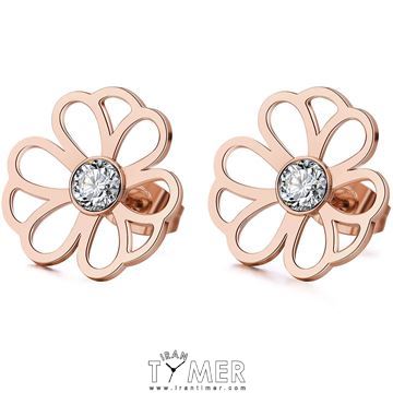 ساعت مچی گوشواره زنانه کلاسیک فشن تمام استیل، نگین سواروسکی