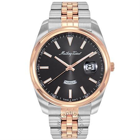 ساعت مچی مردانه کلاسیک تمام استیل، ست، موتور Ronda 517 Day-date