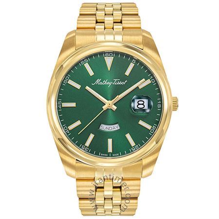 ساعت مچی مردانه کلاسیک تمام استیل، ست، موتور Ronda 517 Day-date