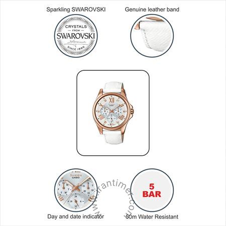 قیمت و خرید ساعت مچی زنانه کاسیو (CASIO) شین مدل SHE-3806GL-7AUDR فشن | اورجینال و اصلی