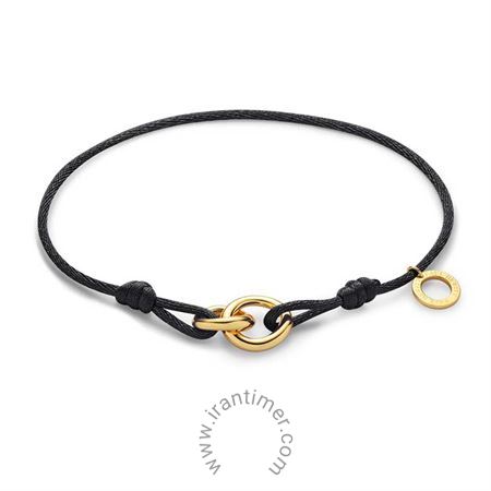 ساعت مچی دستبند زنانه کلاسیک پارچه و نقره 925 عیار