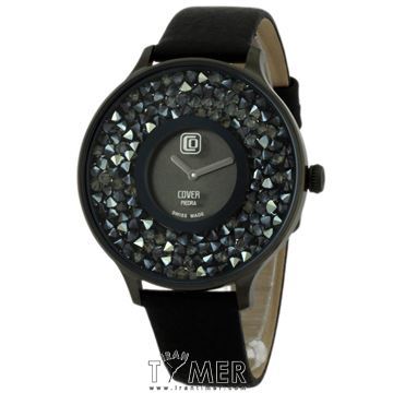 ساعت مچی زنانه کلاسیک بند چرمی، نگین دار