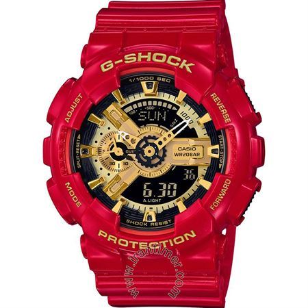 ساعت مچی مردانه اسپرت تمام پلاستیک، نور پس زمینه، ساعت جهانی، دارای 5 زنگ هشدار، زمان سنج، تایمر شمارش گر معکوس، نمایش تاریخ کامل