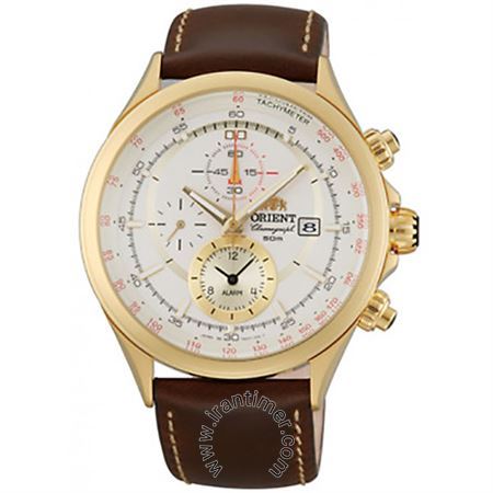 ساعت مچی مردانه کلاسیک بند چرم طبیعی، کرونوگراف، نمایش تاریخ، سرعت سنج، زنگ هشدار