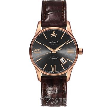 ساعت مچی زنانه کلاسیک بند چرم طبیعی، نمایش تاریخ، رنگ PVD