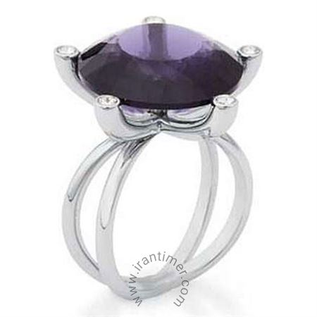 ساعت مچی انگشتر زنانه فشن تمام استیل، نگین درشت