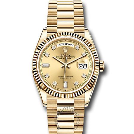 قیمت و خرید ساعت مچی مردانه رولکس(Rolex) مدل 128238 chdp Gold کلاسیک | اورجینال و اصلی