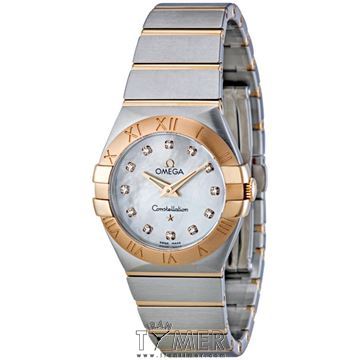 ساعت مچی زنانه کلاسیک بند استیل، با استفاده از طلایی 18 عیار، الماس دار