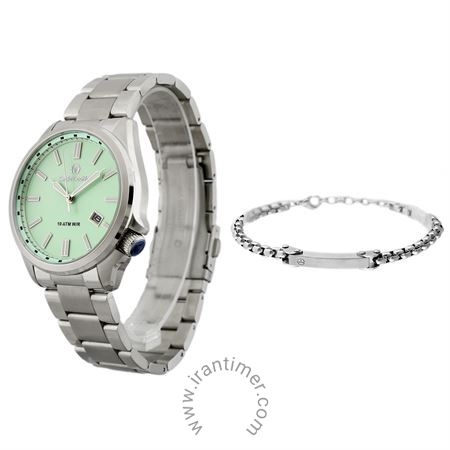 ساعت مچی مردانه کلاسیک تمام استیل، همراه با دستبند ست