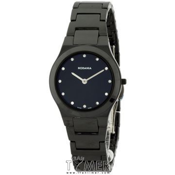 ساعت مچی زنانه کلاسیک بند سرامیکی، نگین دار