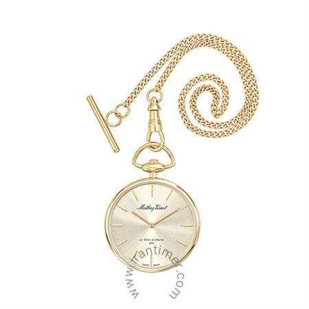 ساعت مچی مردانه جیبی کلاسیک تمام استیل، رنگ PVD، موتور Ronda 762